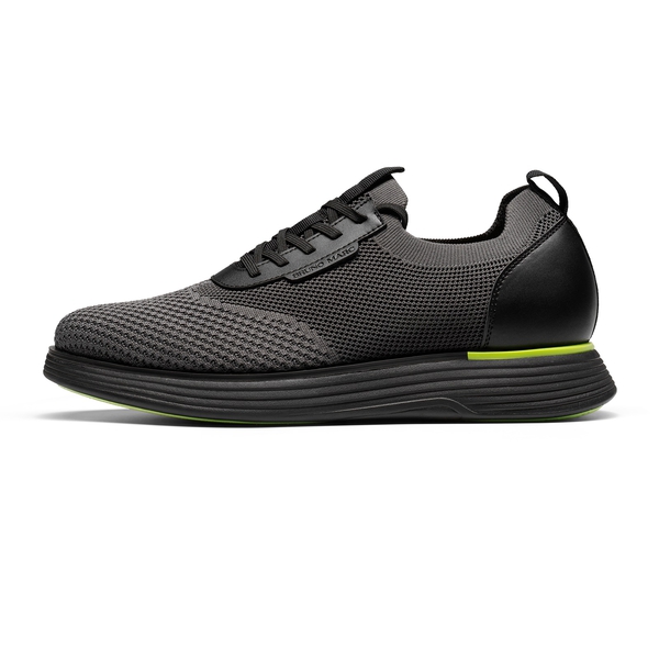 [MaxFlex SuiteBreeze+] Men's Lightweight Mesh Oxford Sneakers - BLACK-NEON GREEN - 2